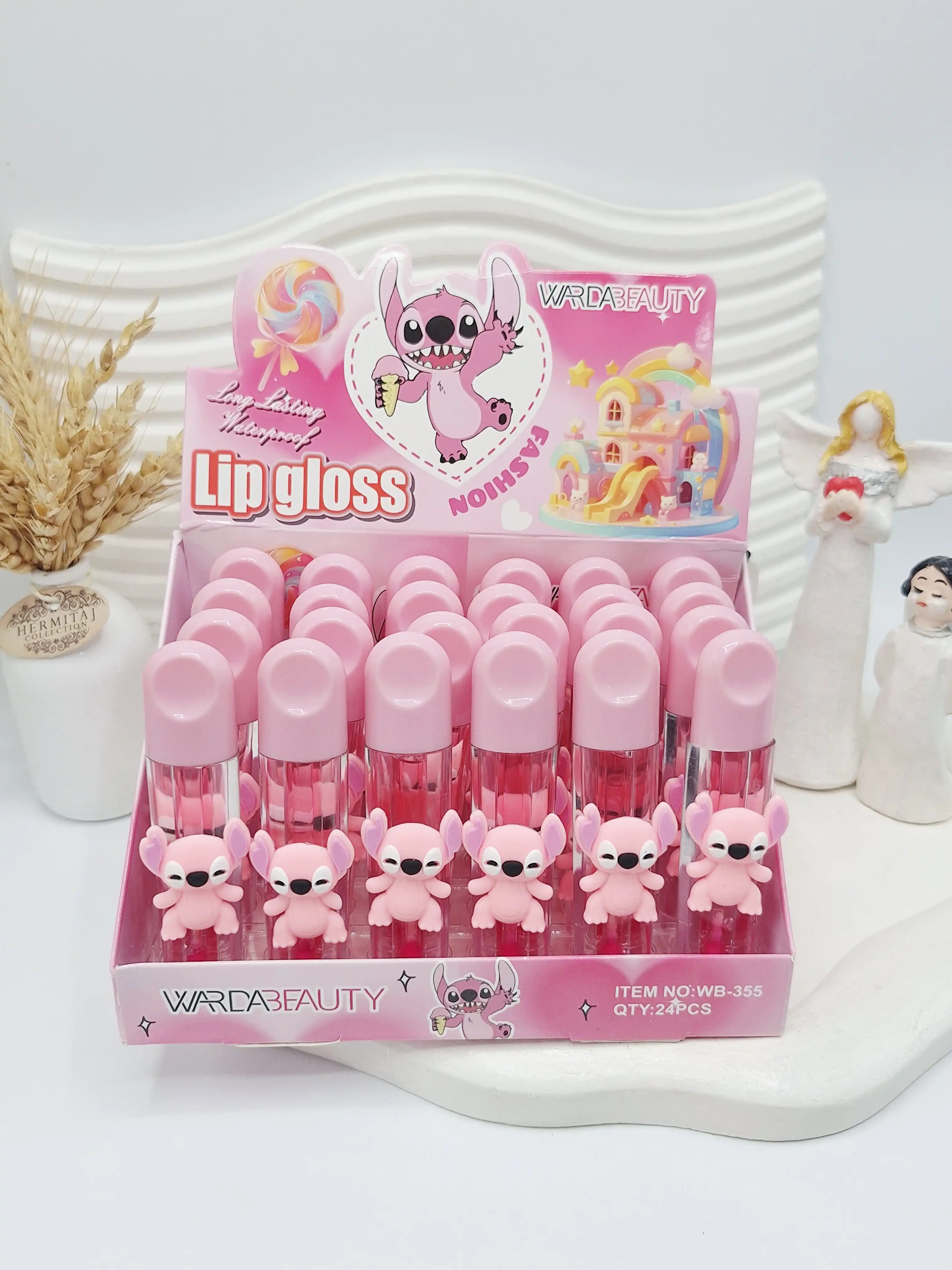 برق لب حرارتی خوش بو استیج صورتی برند WARDABEAUTY کد 355