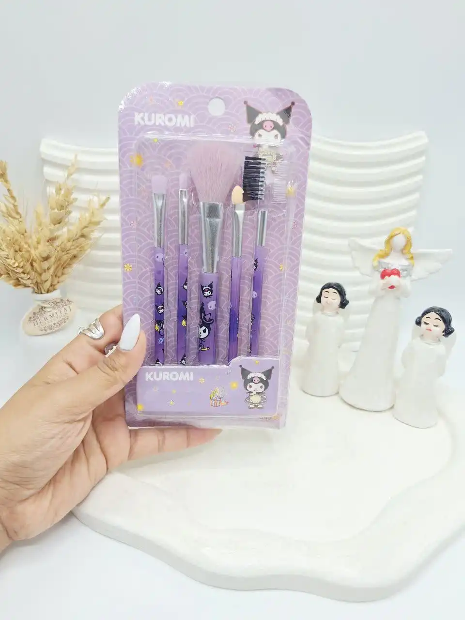 ست براش 6 تیکه کرومی جذاب  کد 8802