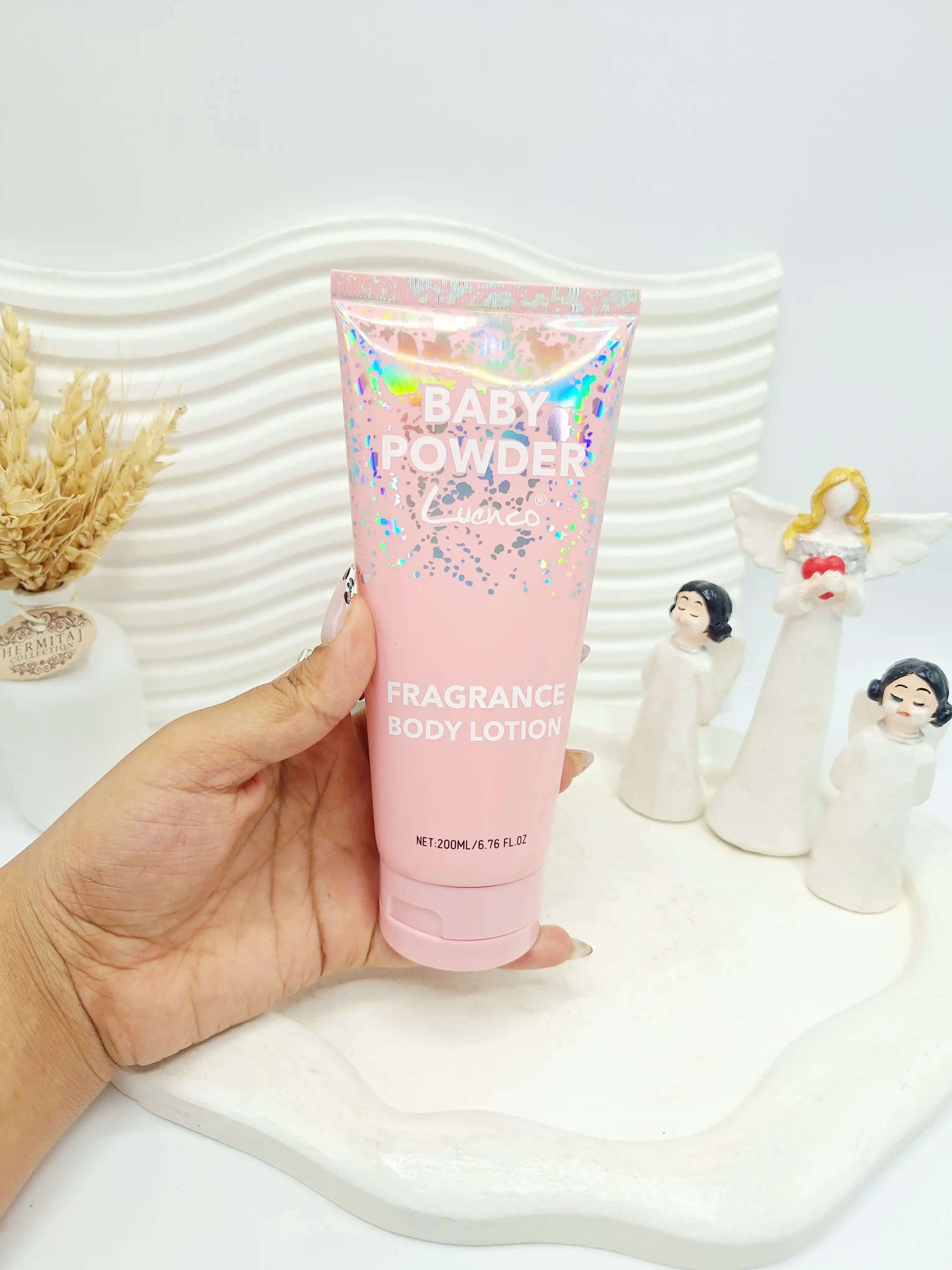 لوسیون بدن شاین دار هلویی برند POWDER BABY کد 0156